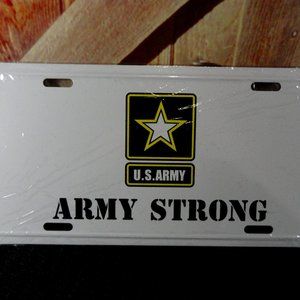 U.S. ARMY  emblem ARMY Strong License plate, NEW~Military fan Army Proud